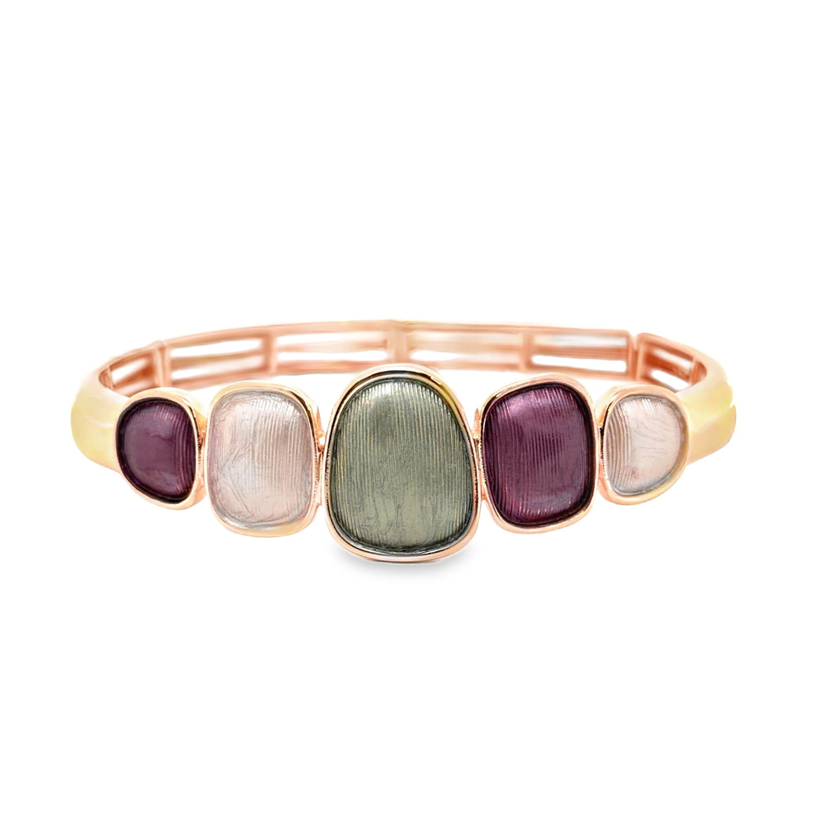 Bracciale elastico square Peonia