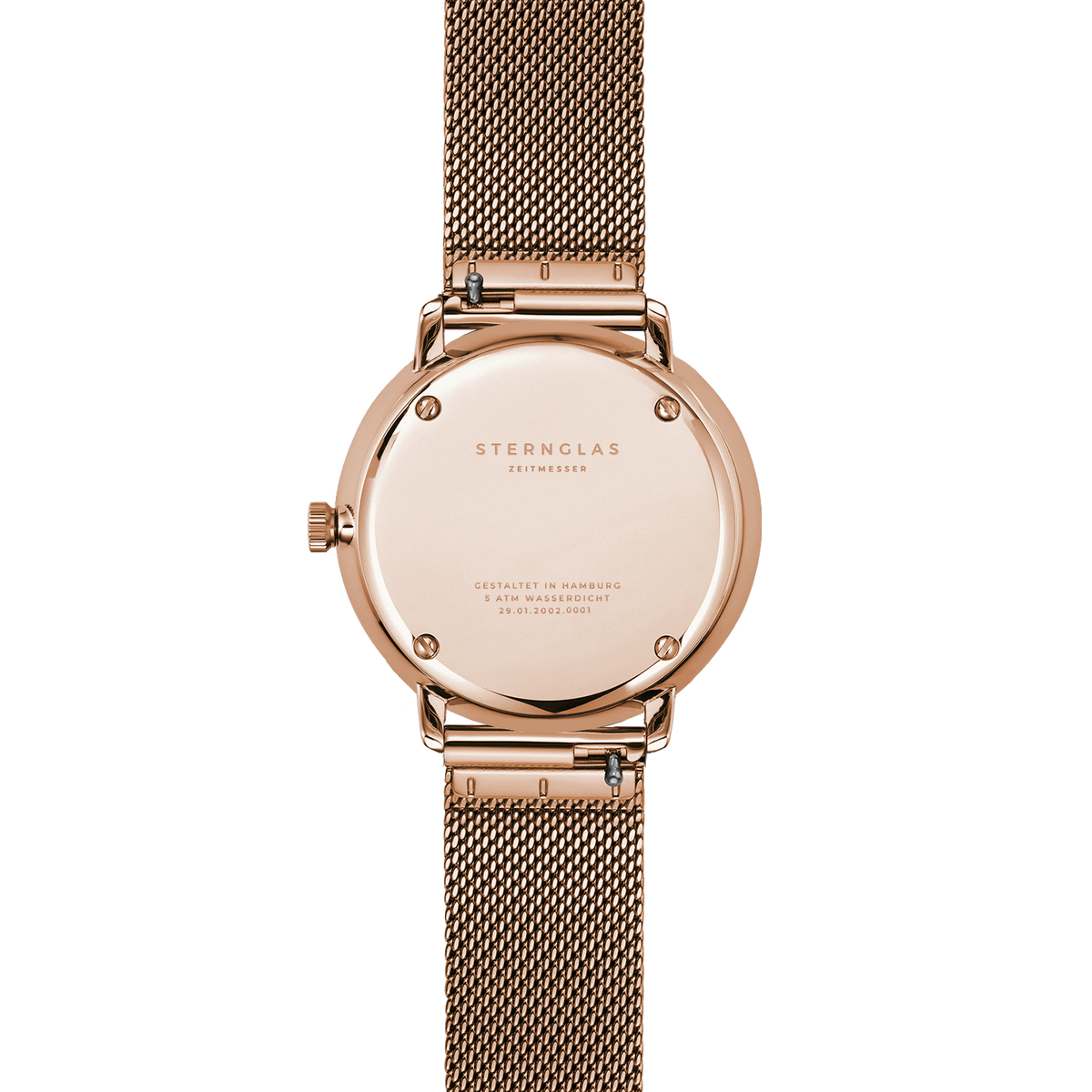 Naos xs weiss rosé/ Milanese - 33 mm Quarz