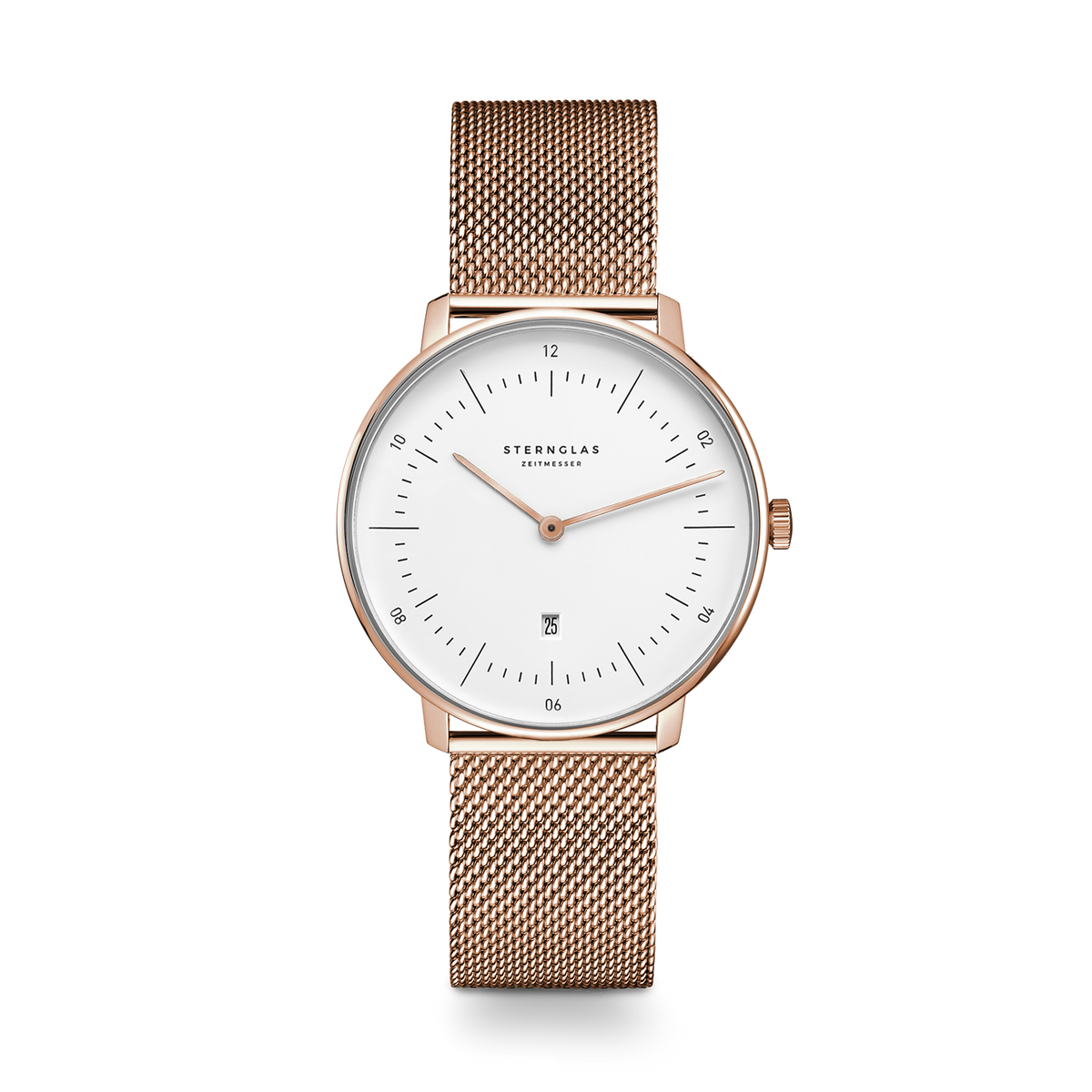 Naos xs weiss rosé/ Milanese - 33 mm Quarz