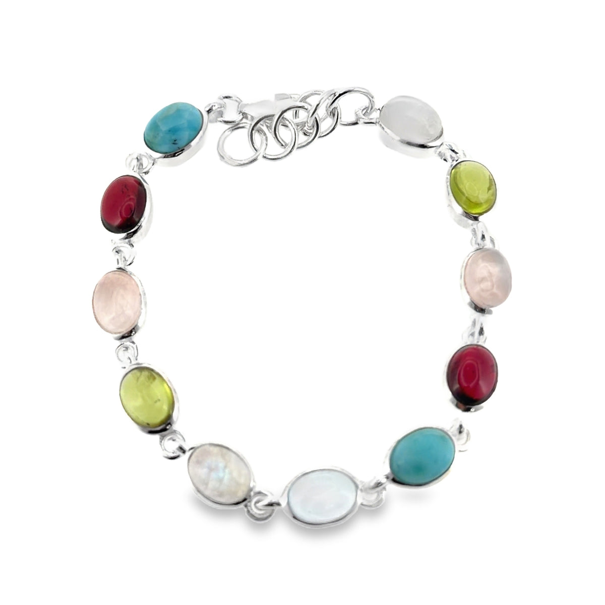 Multi Stone Armband mit Silber