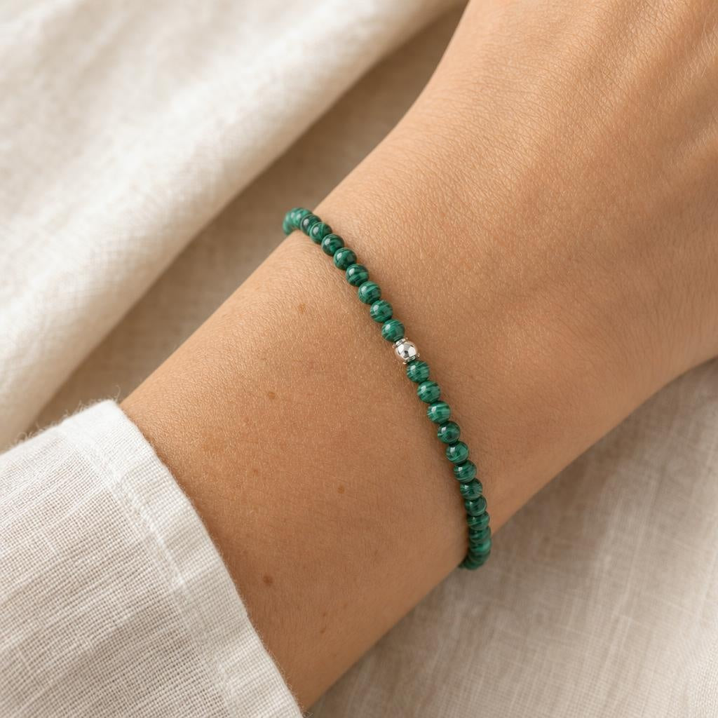 Malachit Armband 4 mm