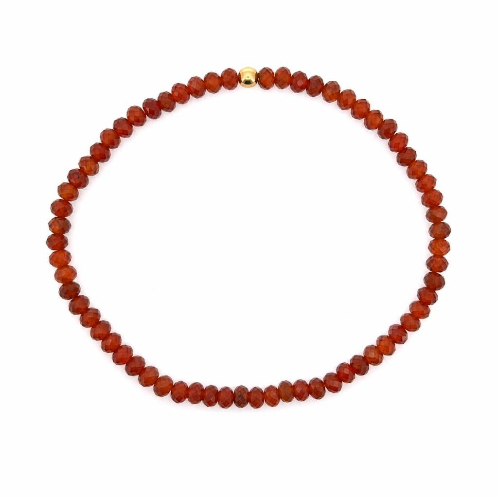 Karneol Armband facettiert, 3 mm