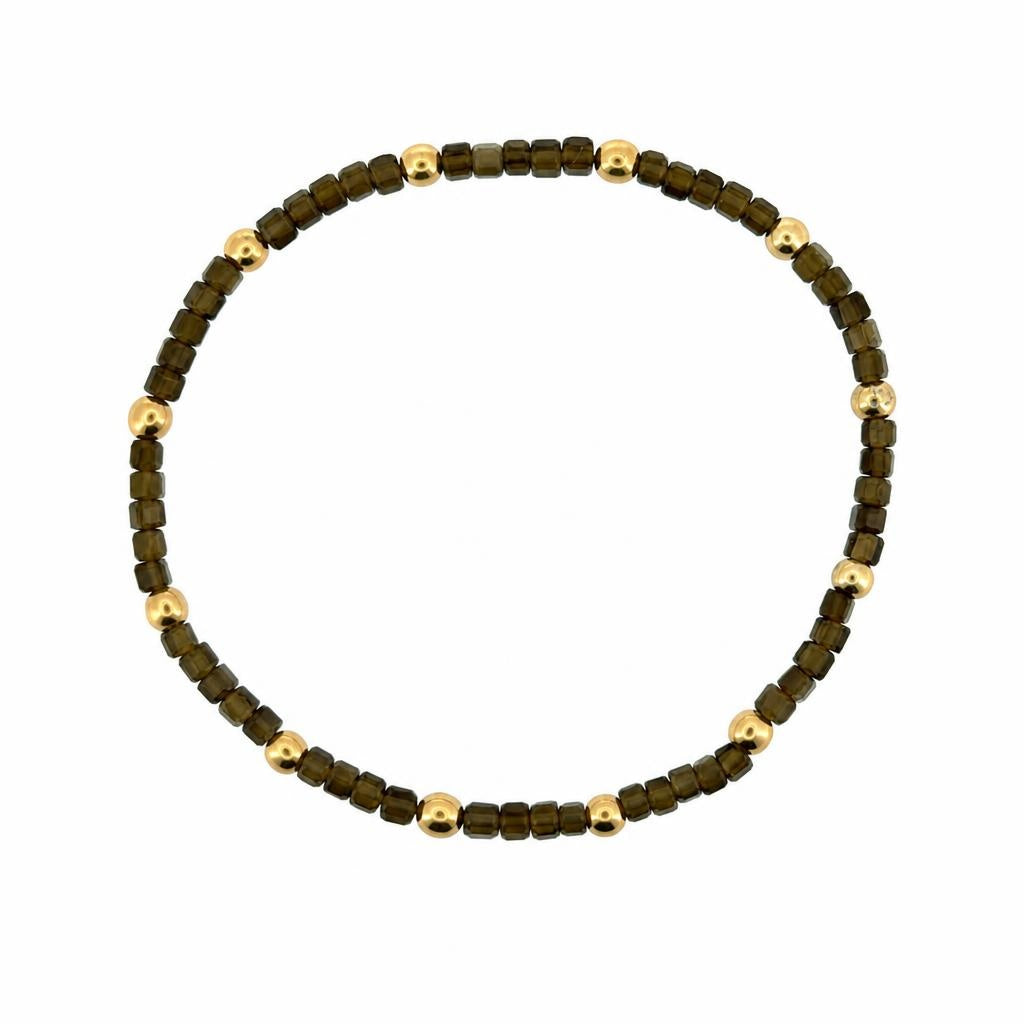 Kyanit facettiert 3 mm & Edelstahl Kugeln