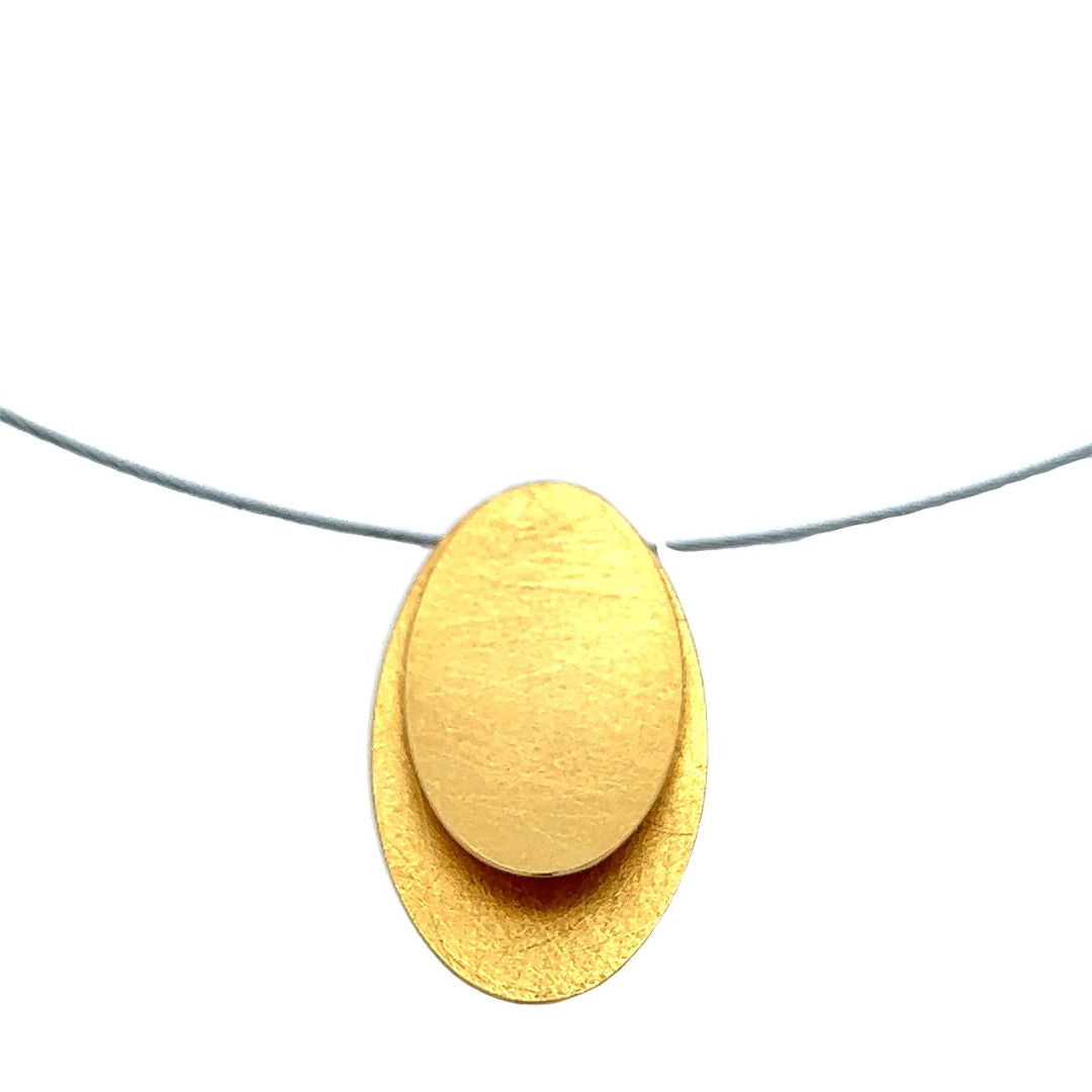 Collana con pendente in argento, placcato oro