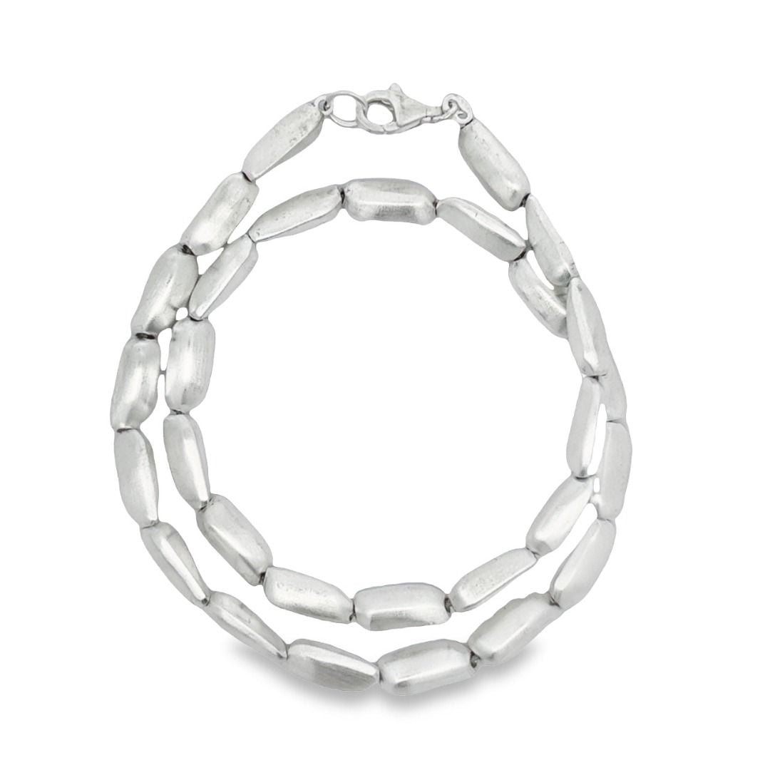 Collana argento opaco
