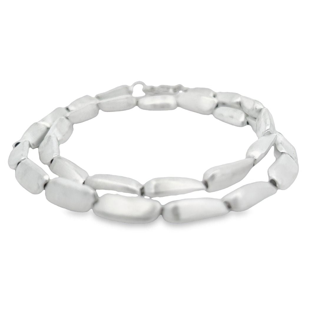 Collana argento opaco