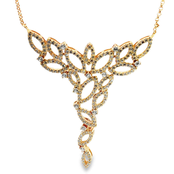 Kette vergoldet mit Zirkonia Steinen
