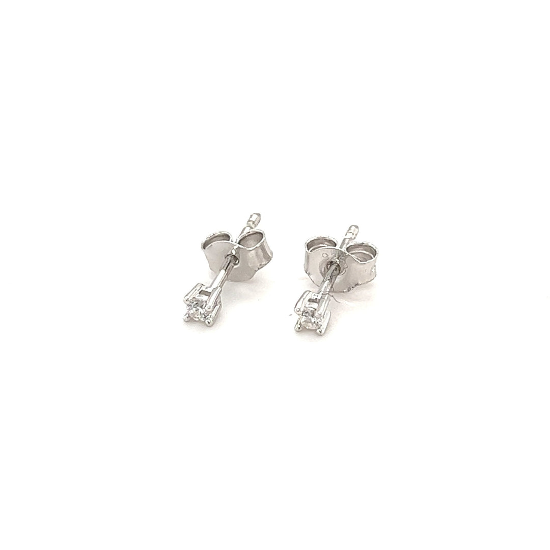 Ohrstecker 2 mm Silber 925 rhodiniert