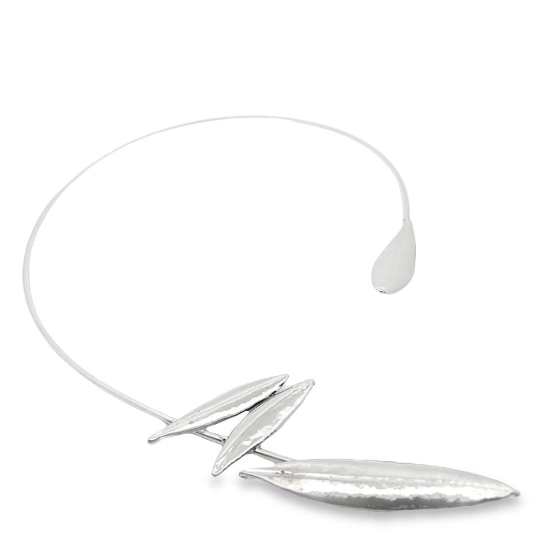 Olivenzweig Collier, rhodiniert