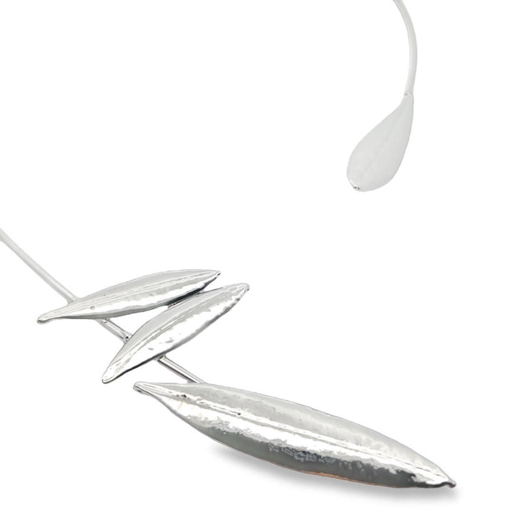 Olivenzweig Collier, rhodiniert