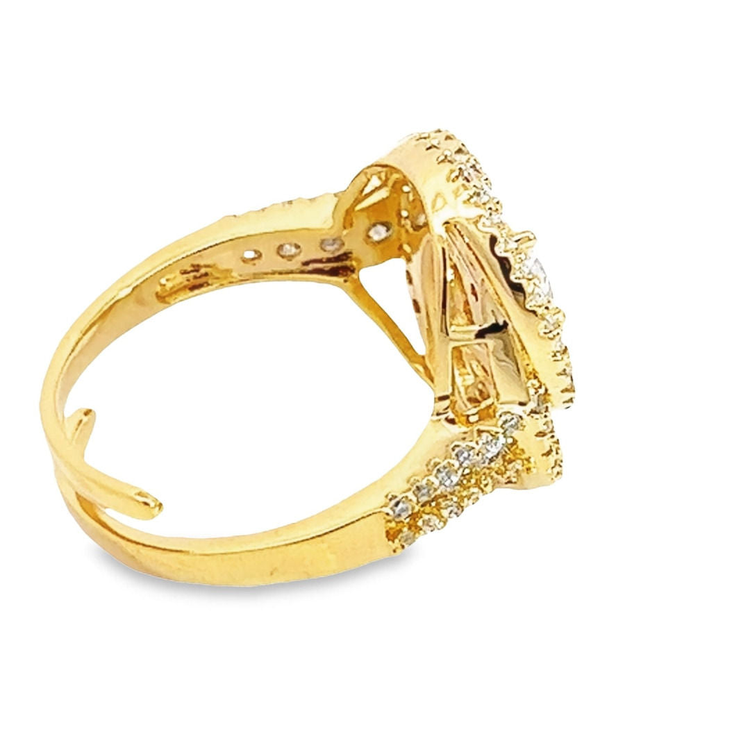Ring vergoldet mit Zirkonia Steinen