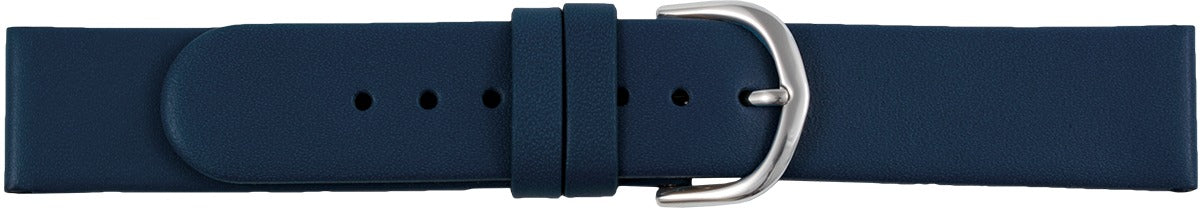 Lederuhrarmband dunkelblau 20 mm