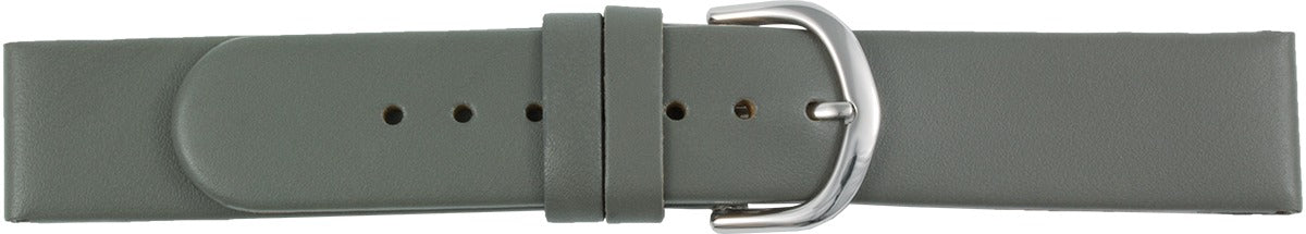 Lederuhrarmband grau 20 mm