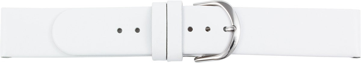 Lederuhrarmband weiß 20 mm