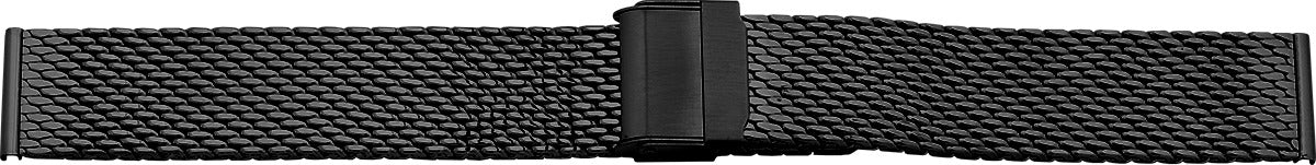Milanaiseuhrarmband 0,8 Edelstahl anthrazit 24 mm
