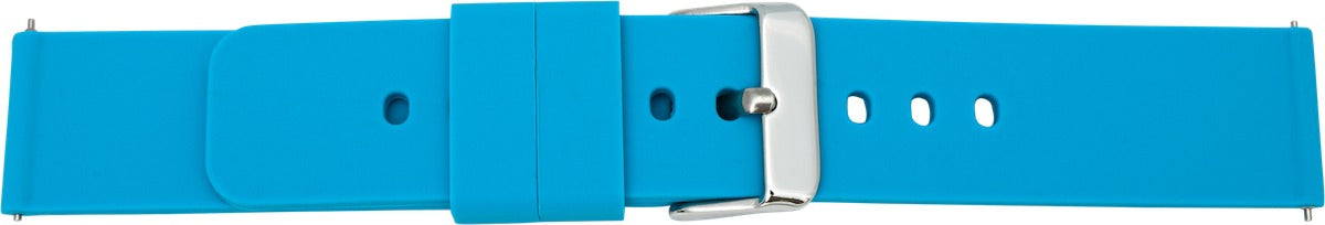 Silikonuhrarmband hellblau 20 mm
