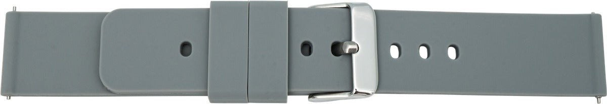 Silikonuhrarmband grau 22 mm