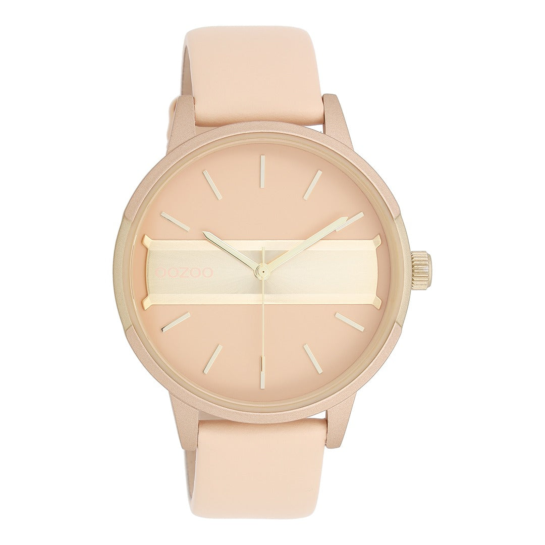 OOZOO Timepieces - C11151 - Damen - Leder-Armband - Rosa Champagner