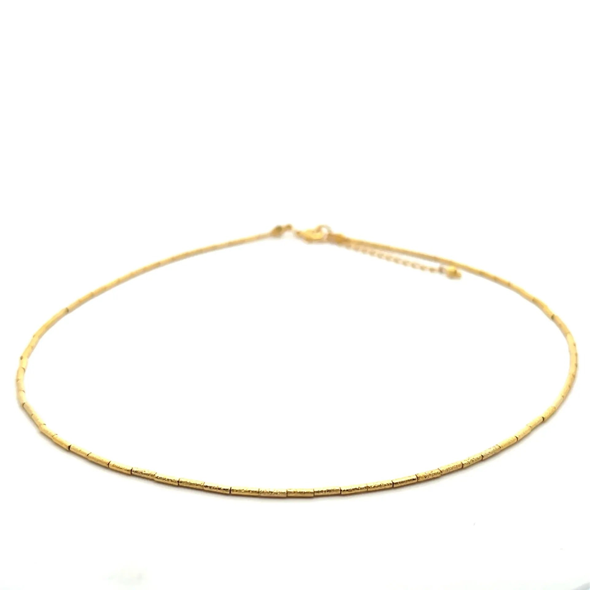 Simple Rosario Choker (Placcato Rodio)