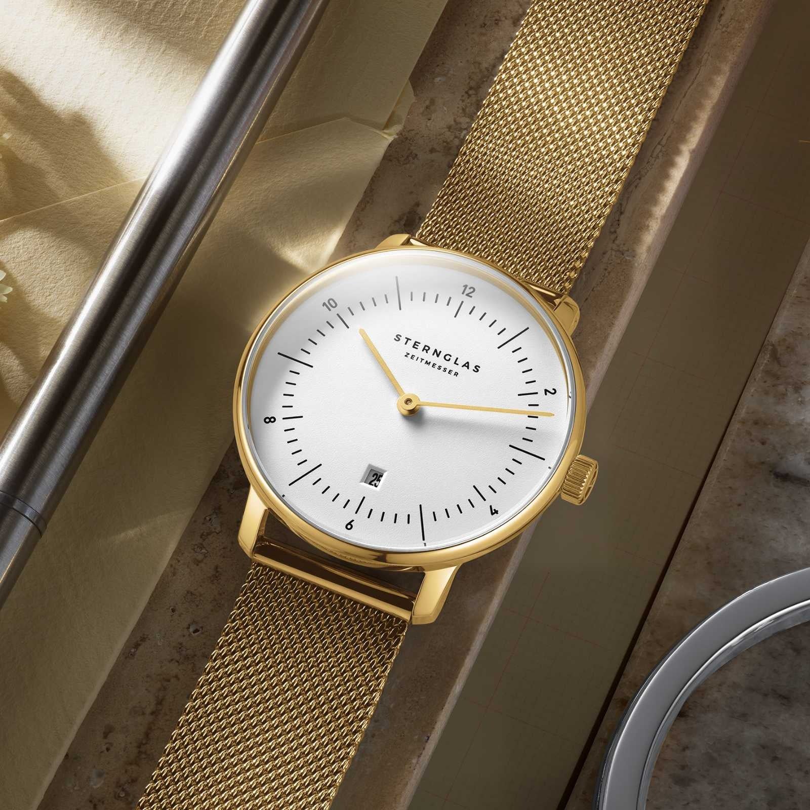 Naos XS weiß gold / Milanaise 16 gold