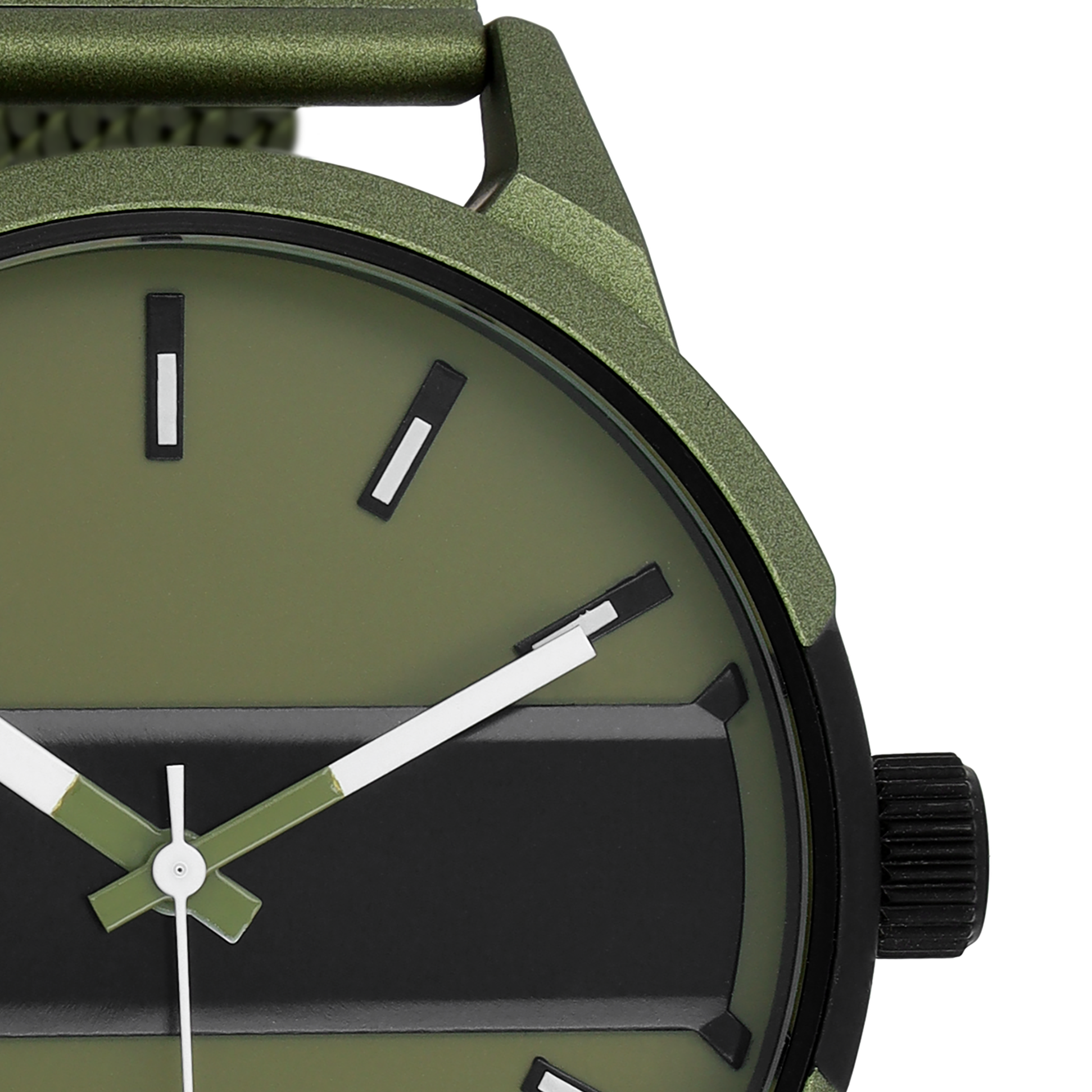 OOZOO Timepieces - C11107 - Herren - Mesh-Armband - Olivgruen Schwarz