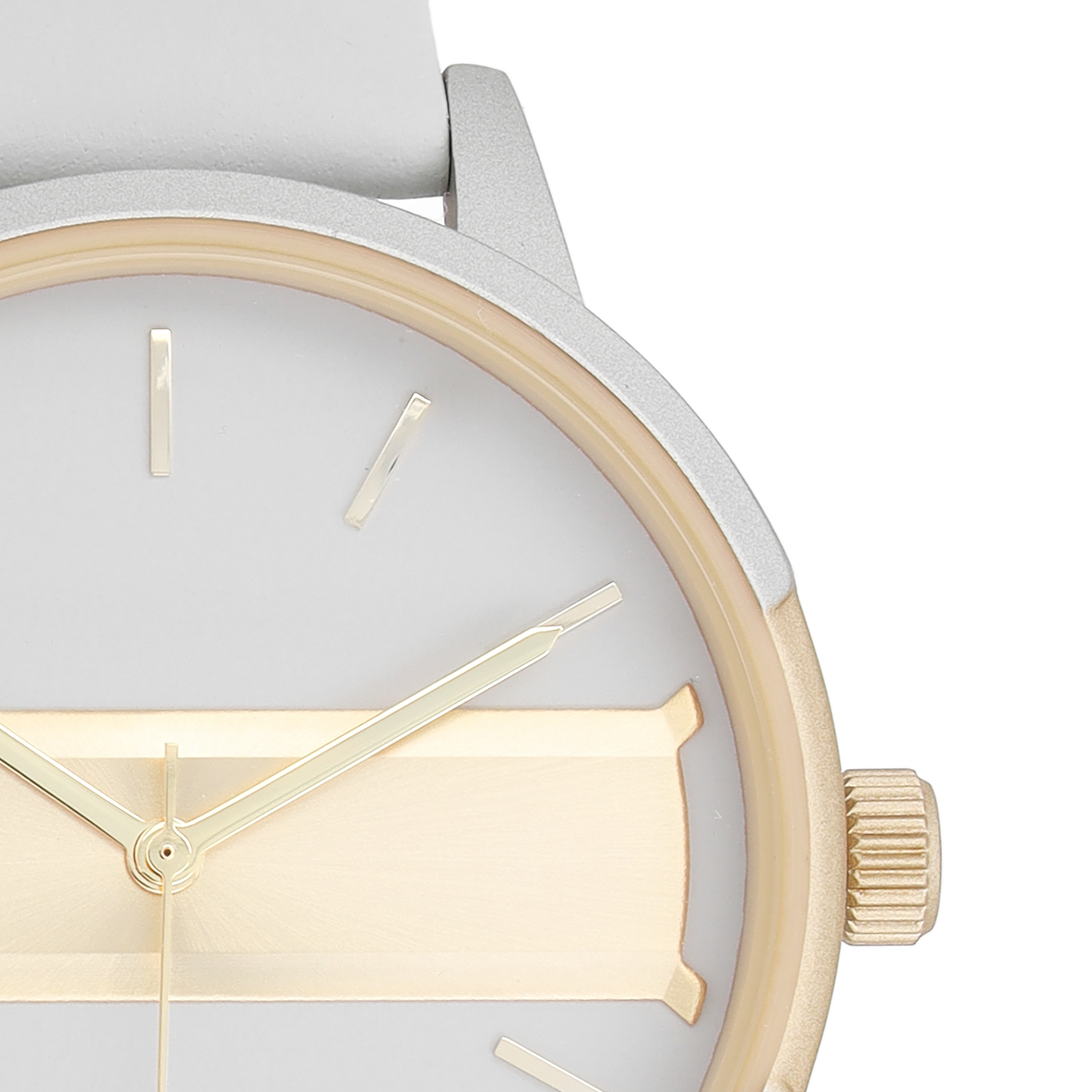 OOZOO Timepieces - C11152 - Damen - Leder-Armband - Hellgrau Gold