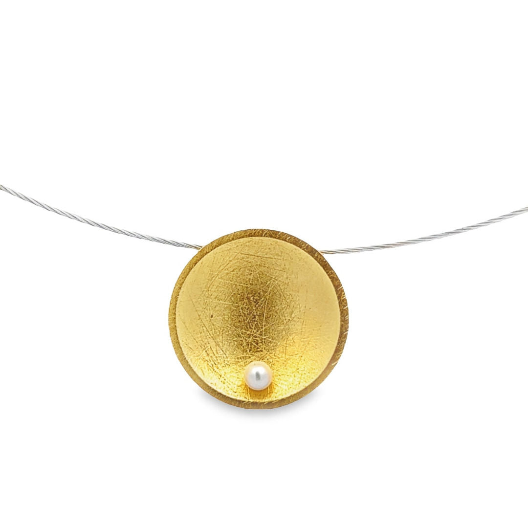 Collier mit Anhänger 925er Silber und Süsswasserperle