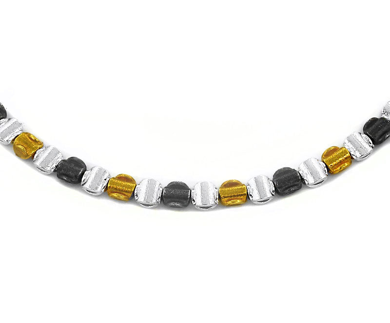 Armband Silber, Silber vergoldet  und Silber geschwärzt