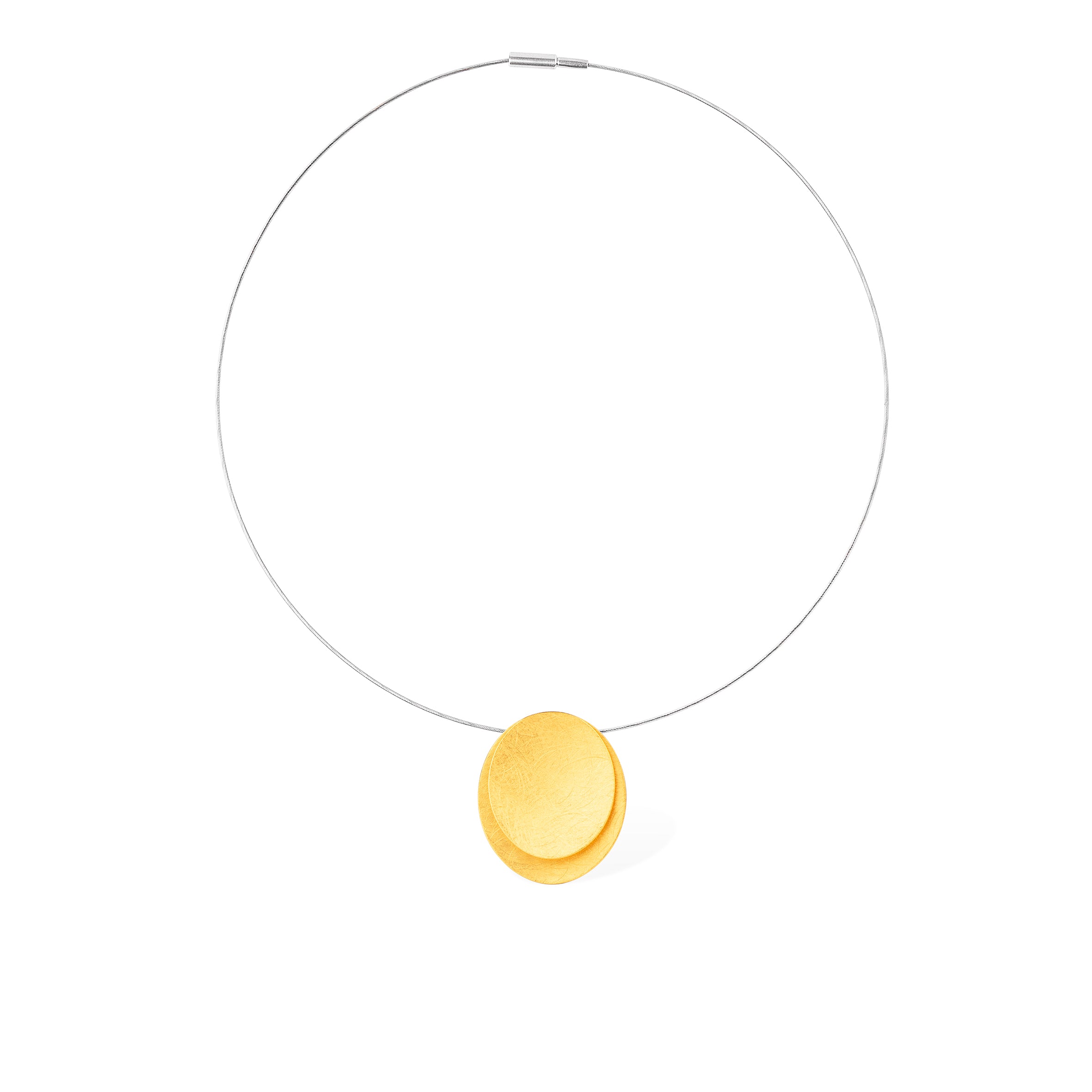Collier mit Silberanhänger, vergoldet