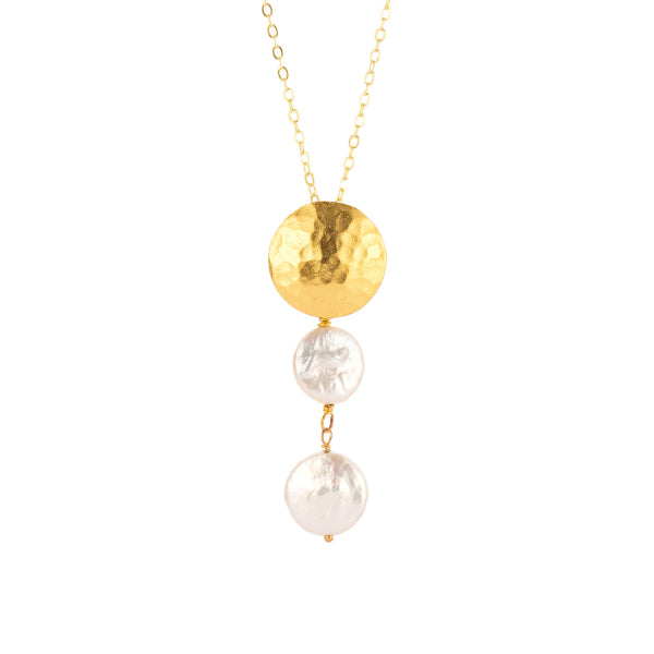 Kette, Messing vergoldet Barockperle