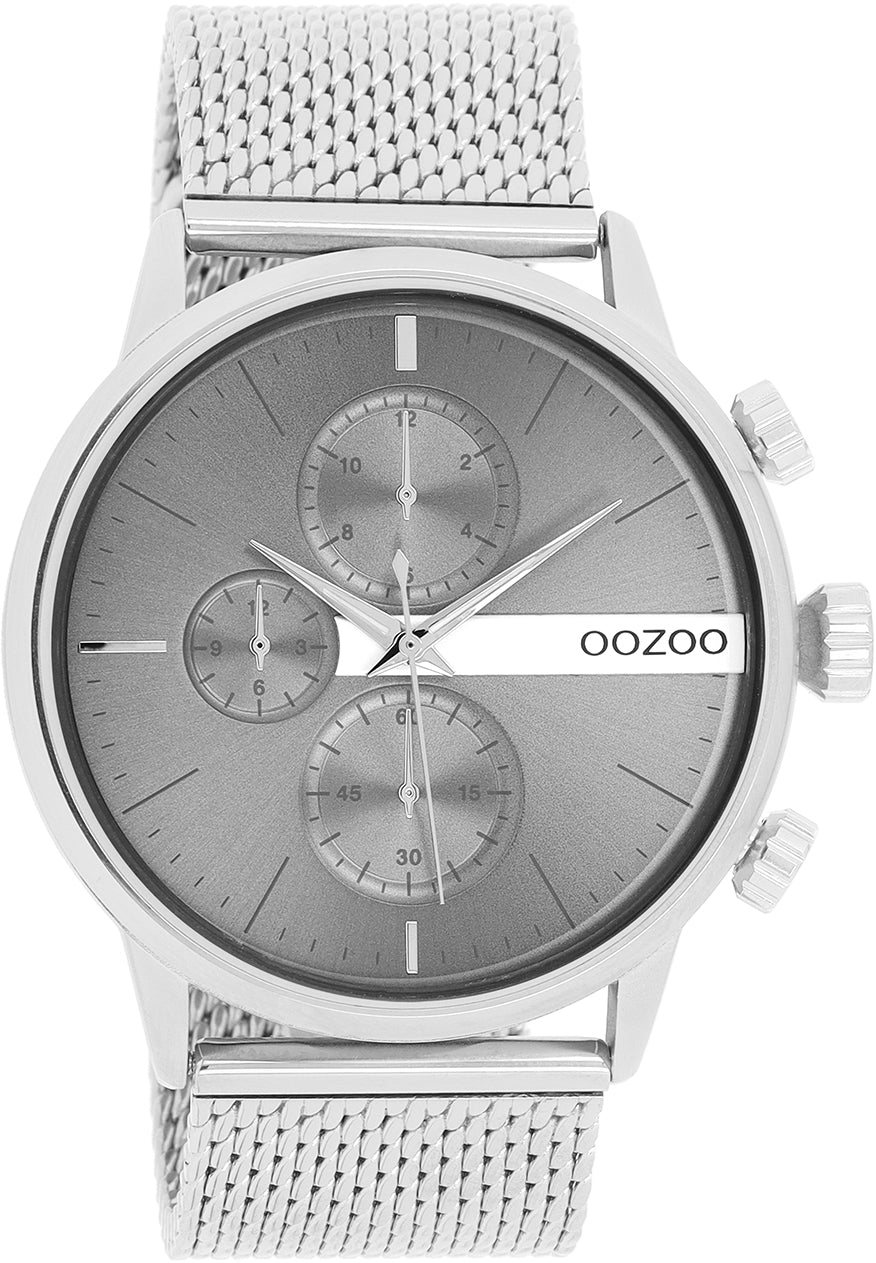 OOZOO Timepieces - C11101 - Herren - Mesh-Armband - Silber Grau