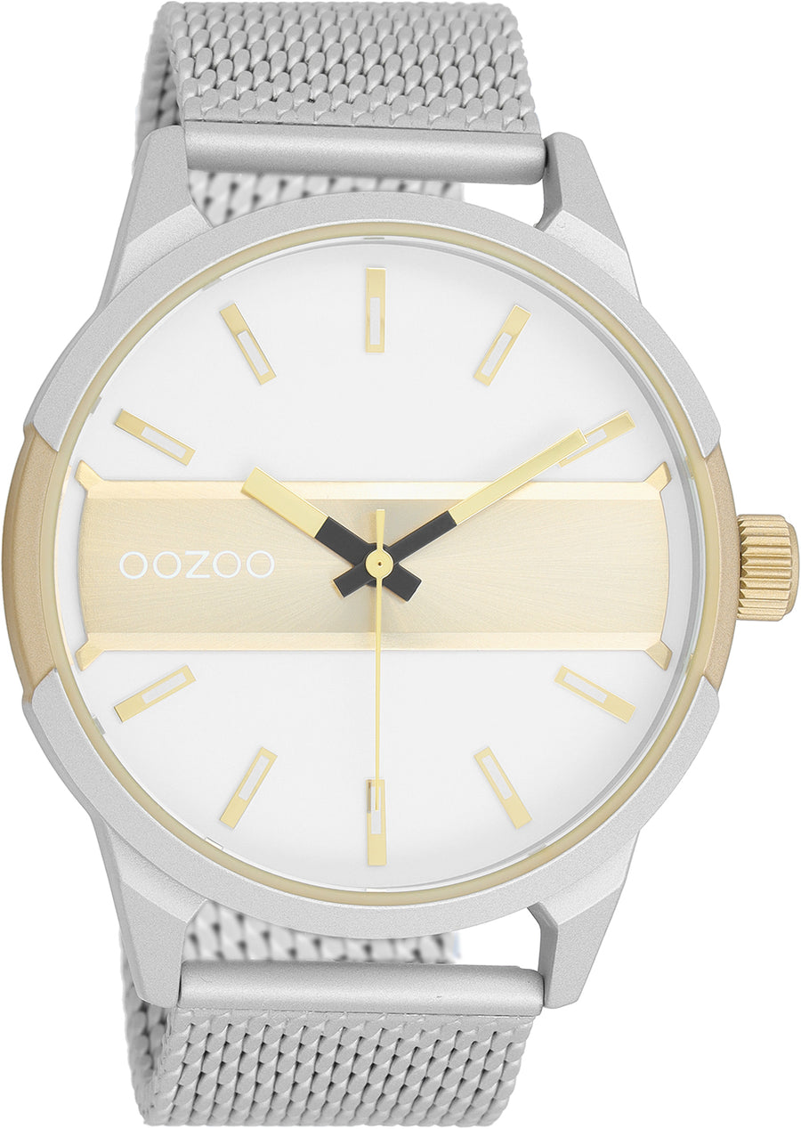 OOZOO Timepieces - C11106 - Herren - Mesh-Armband - Silber/Gold