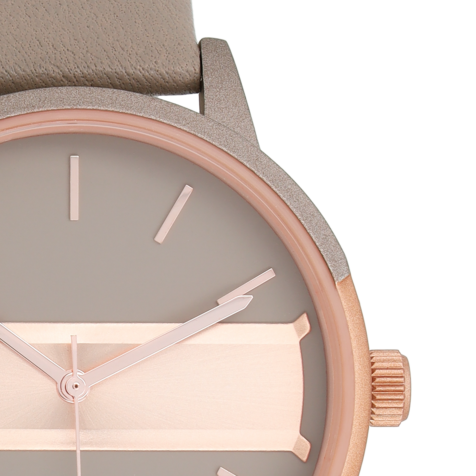 OOZOO C11153 Damenuhr Taupe/Roségold