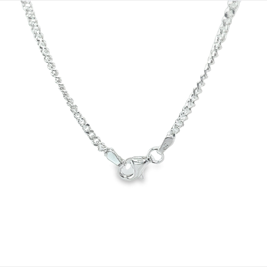 Kette 925er Silber Länge 80 cm Durchmesser: 2,05 mm