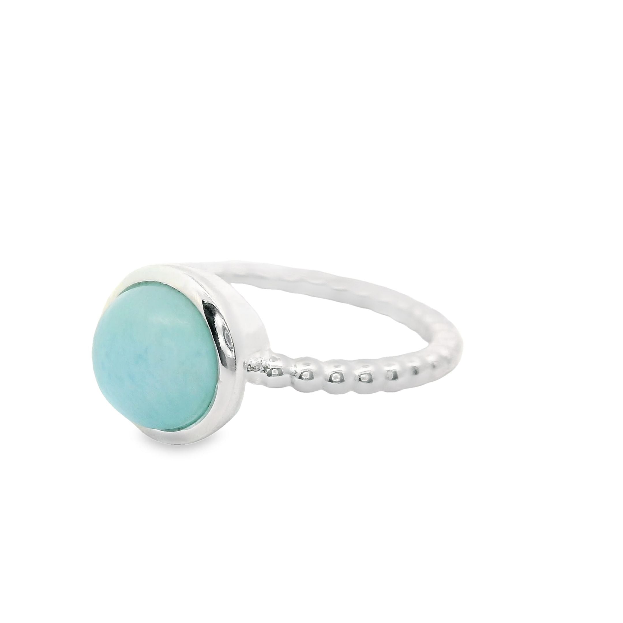 Larimar Silber Ring