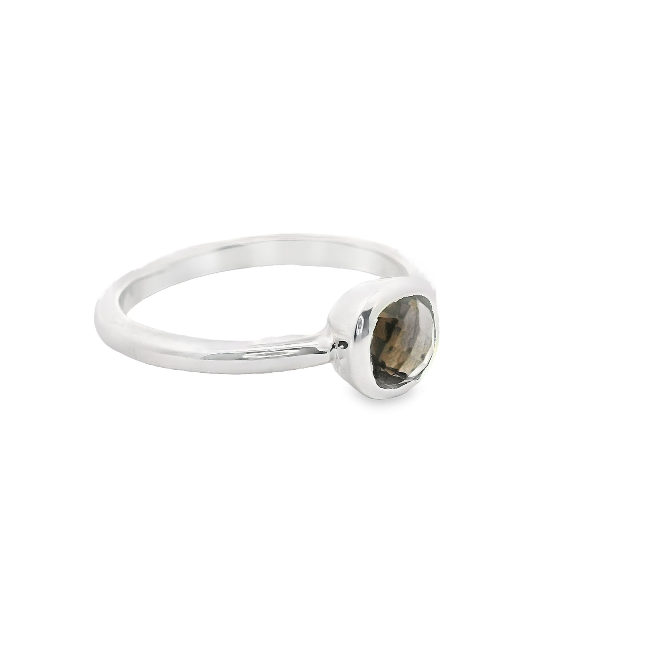 Rauchquarz Silber Ring