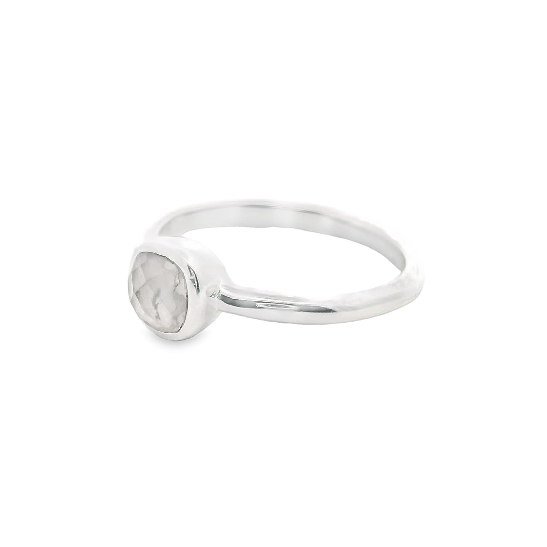 Rosenquarz Silber Ring