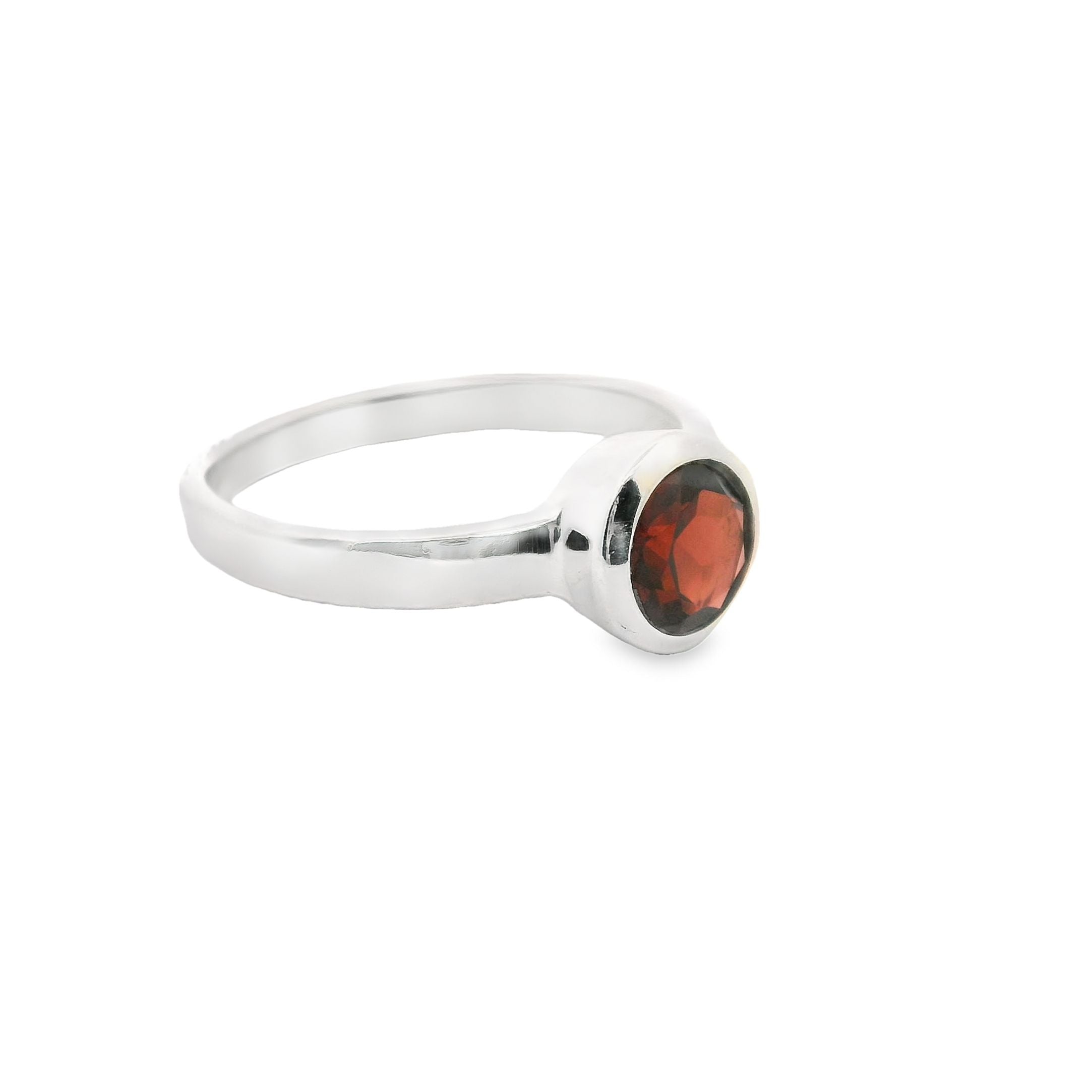 Granat Silber Ring