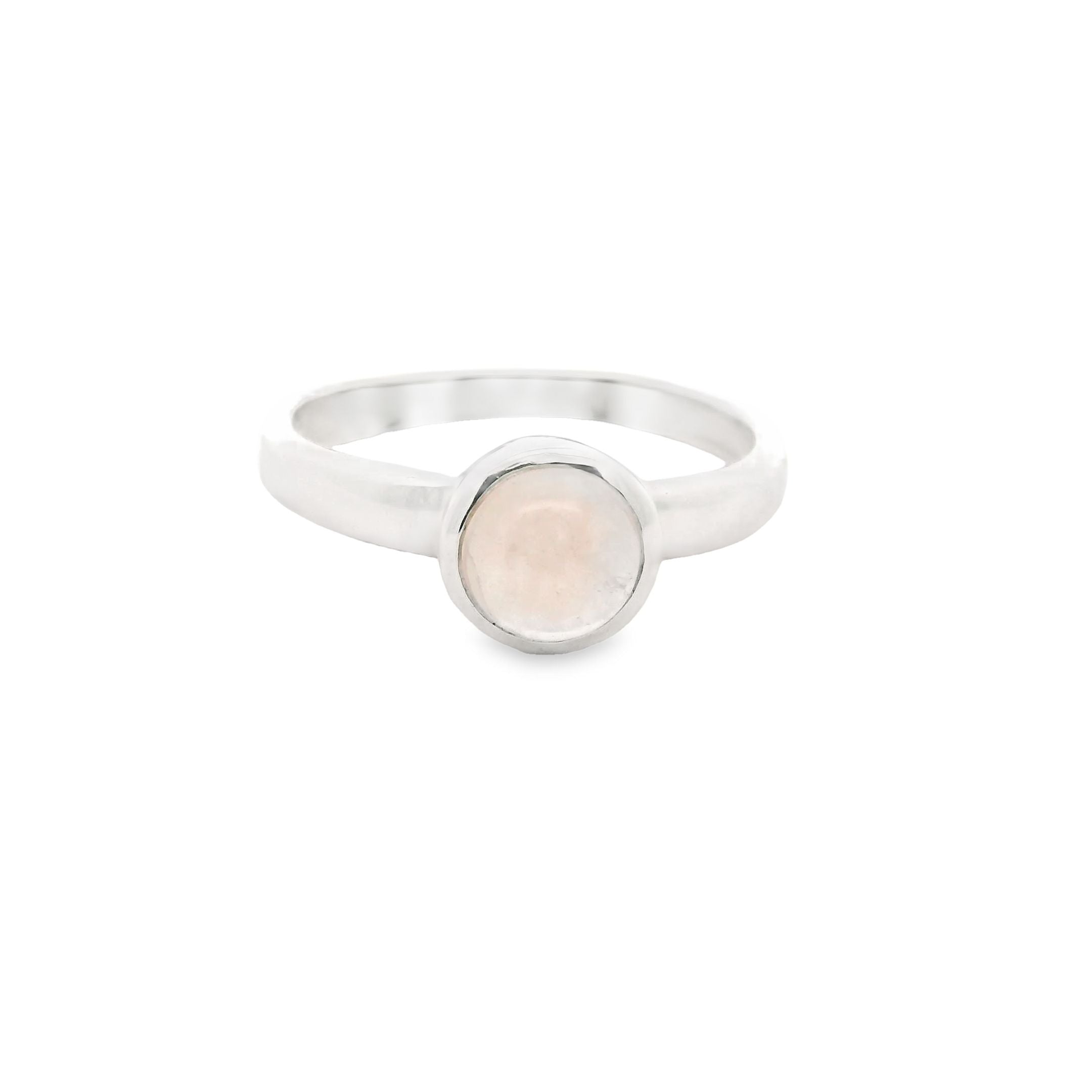 Rosenquarz Silber Ring