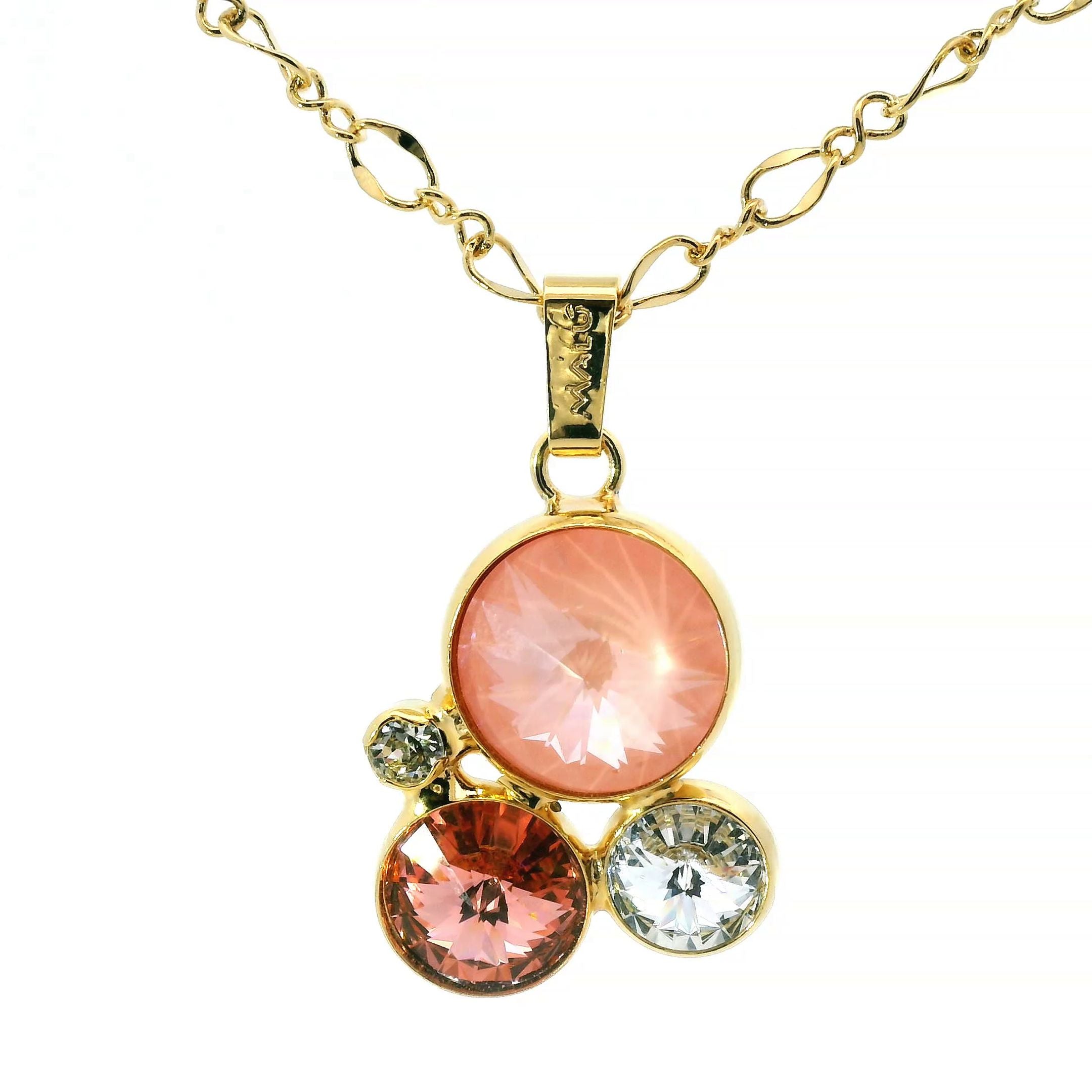 Rose Peach - Pop Anhänger mit Kette