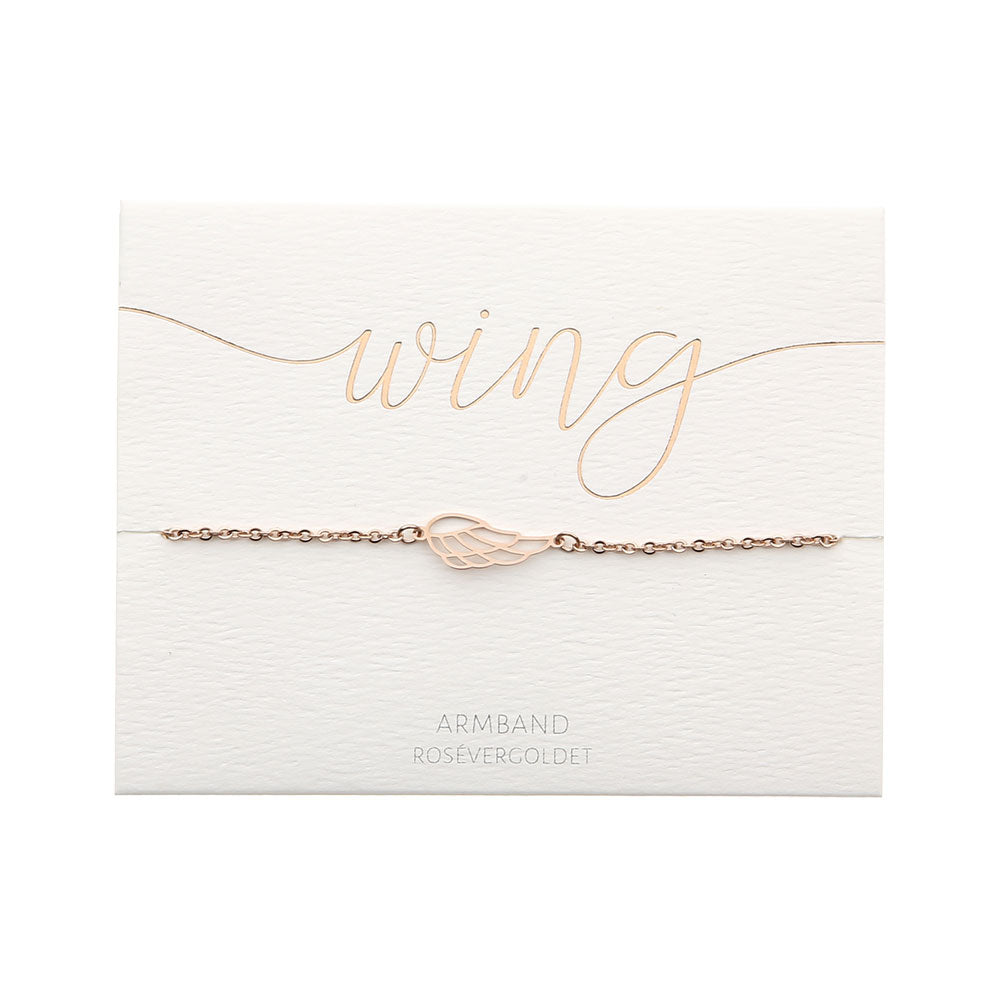 Armband - rosévergoldet - Engelsflügel
