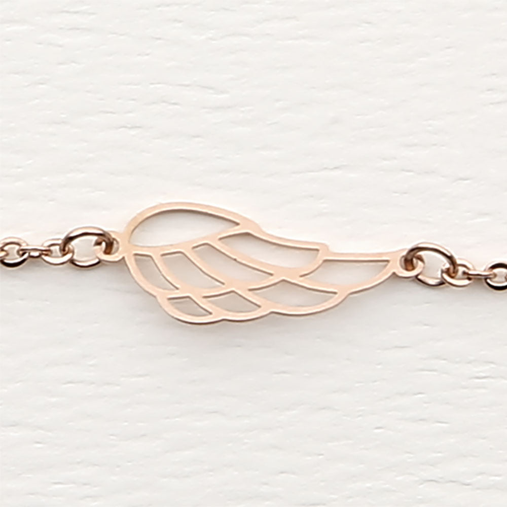 Armband - rosévergoldet - Engelsflügel