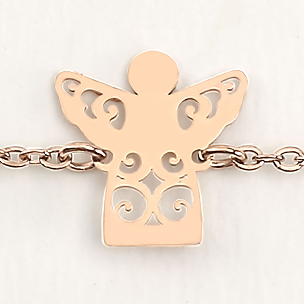 Armband - rosévergoldet - Schutzengel