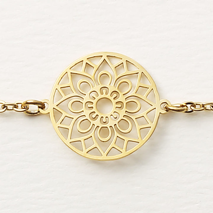 Armband - vergoldet - Mandala des Glücks