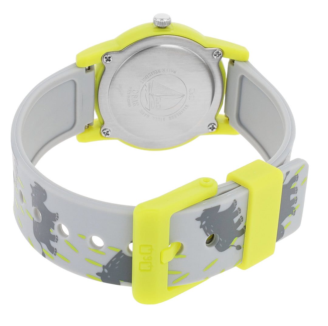 Q&Q Kinderuhr mit Dinomotiven, Silikonarmband, 10 ATM