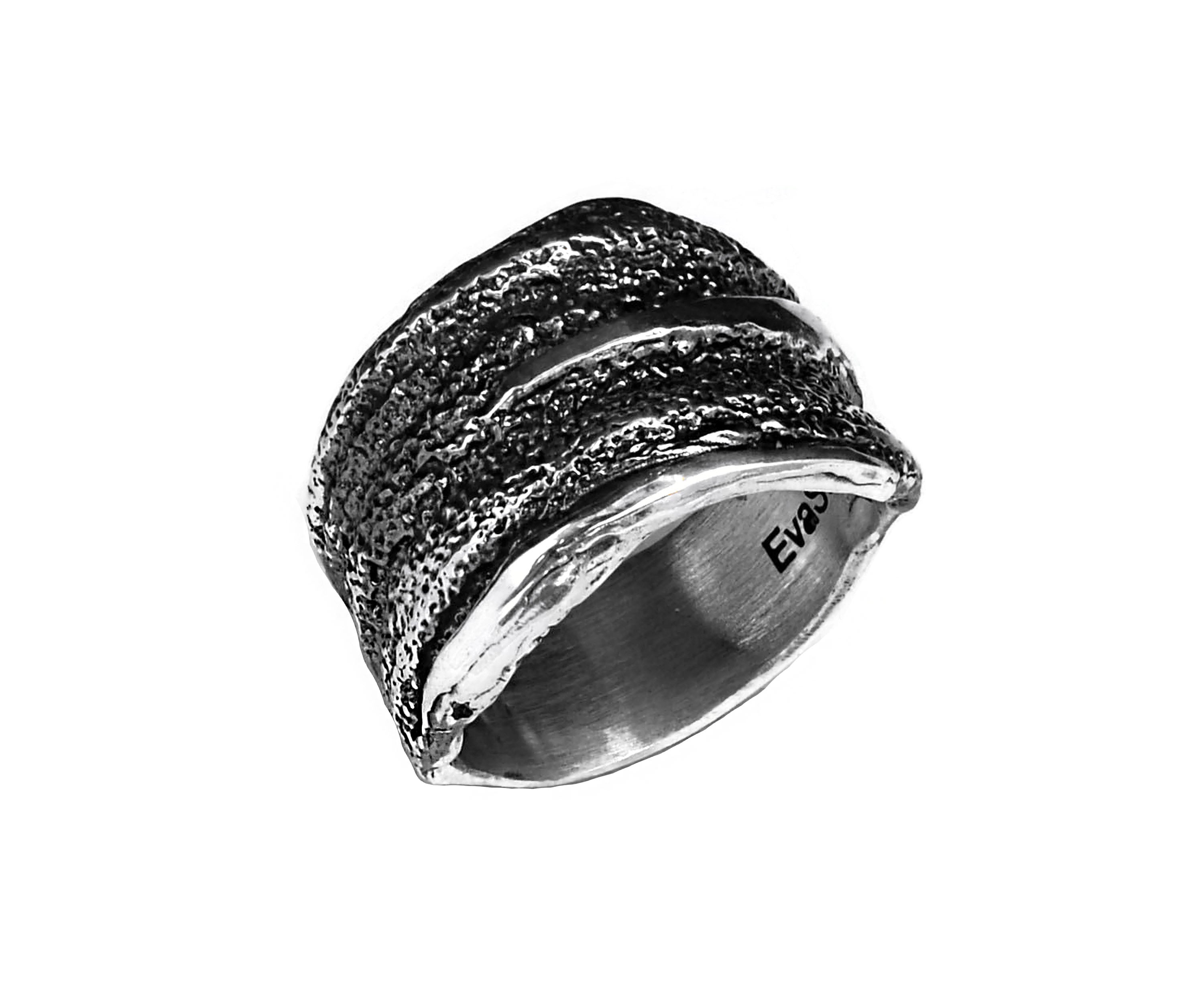 Silber geschwärzter Ring, Gr. 59