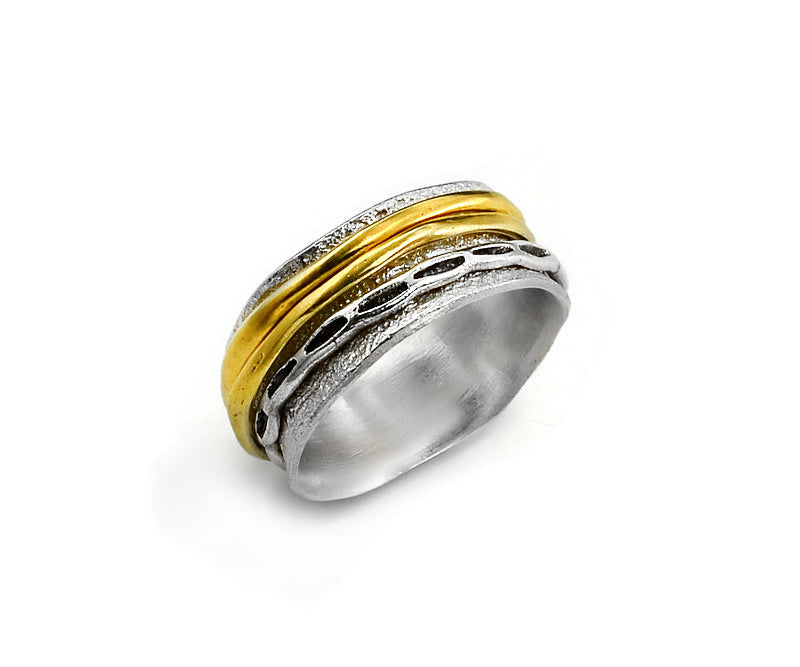 Ring Silber vergoldet , Gr. 57