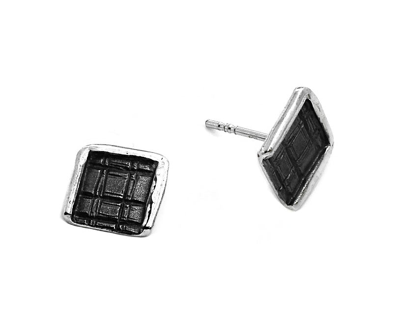 Ohrstecker Silber  und Silber geschwärzt
