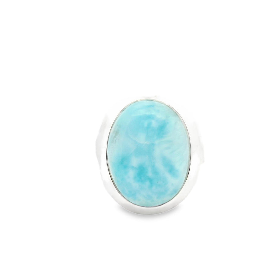 Larimar Ring, Silber, Gr. 57