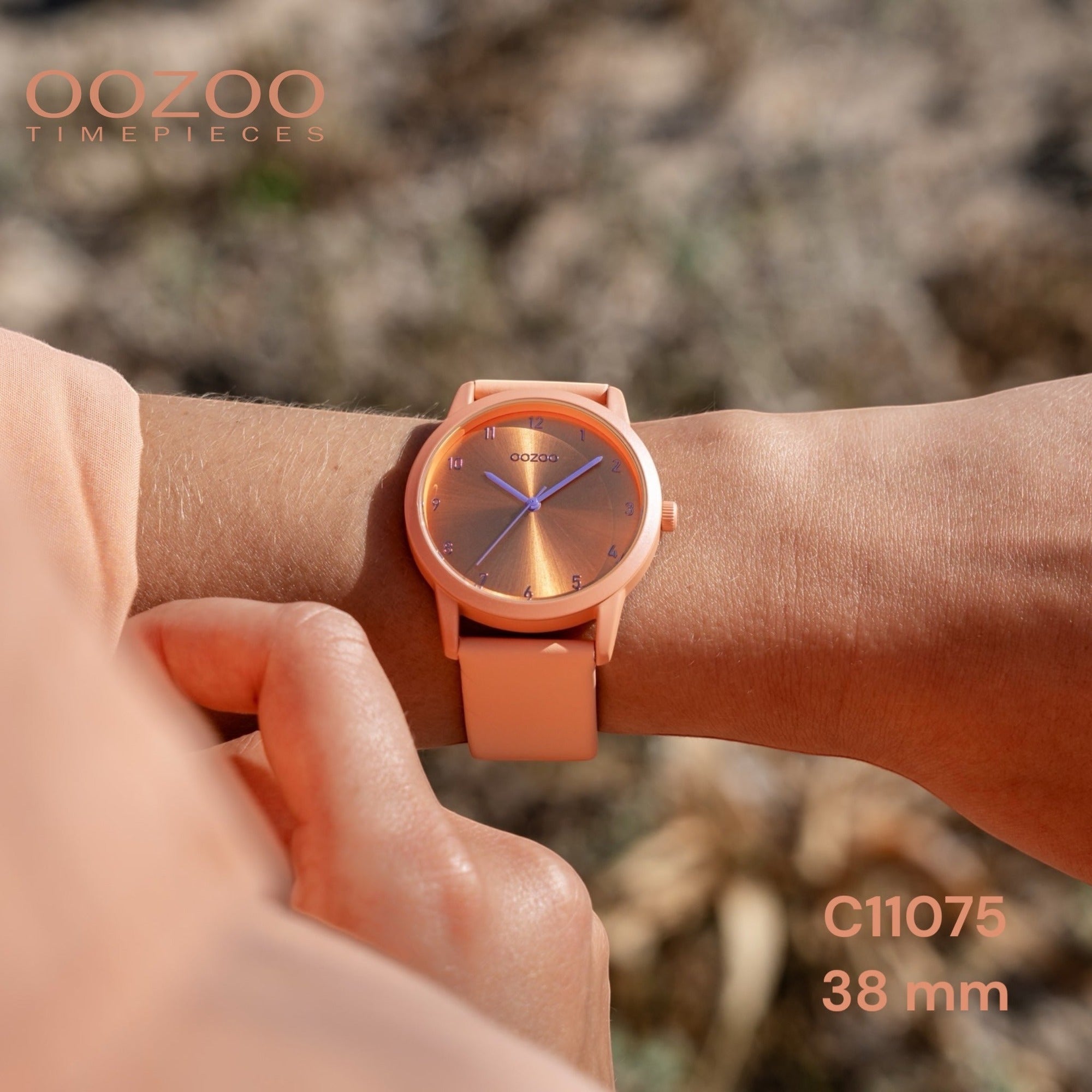 OOZOO C11075 Damenuhr Pfirsichrosa – 38 mm